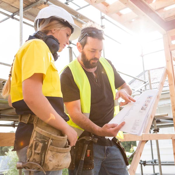 two construction workers
